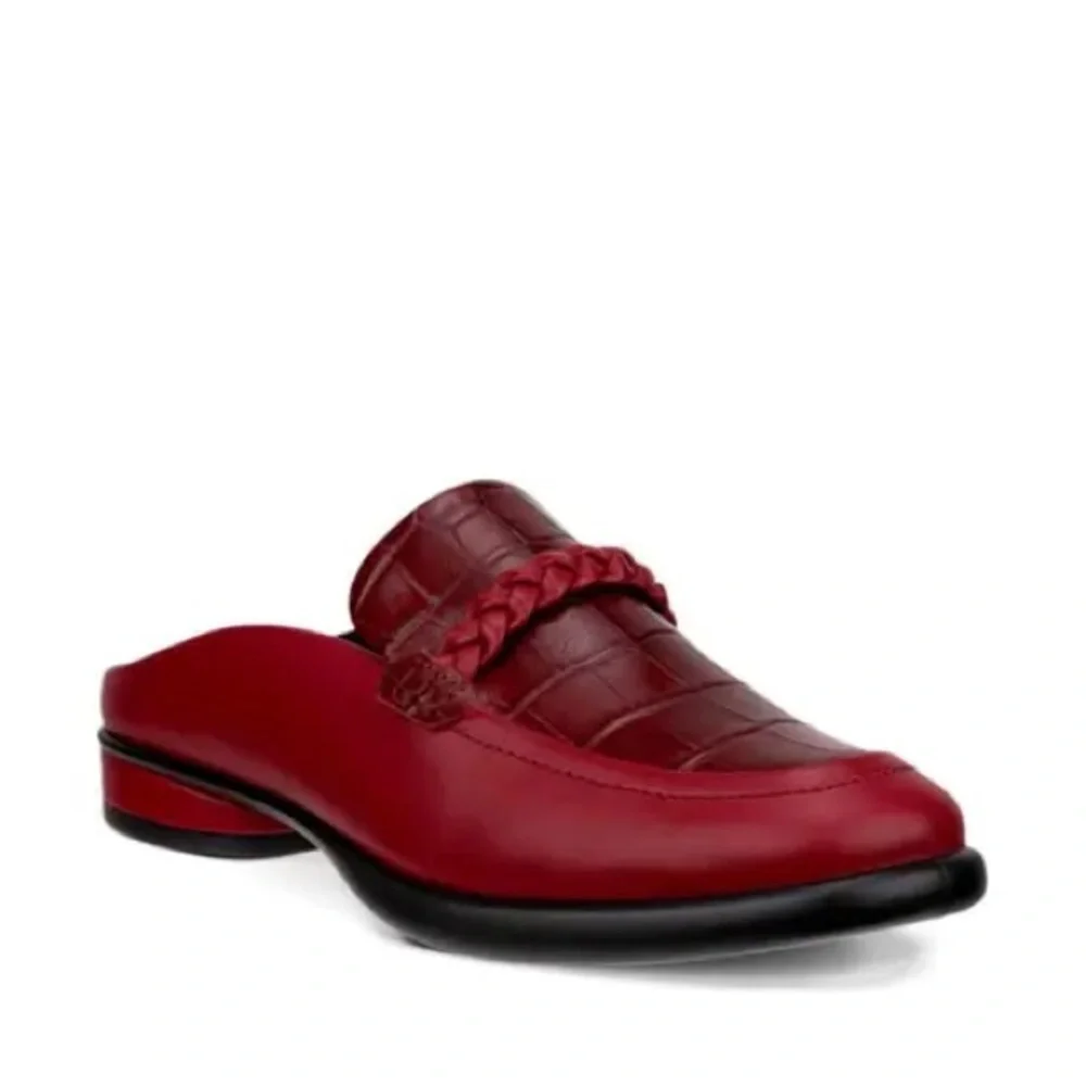 NWT ECCO Sculpted Lx Loafer Mule In Burgundy Sz 39 (8-8,5) - Picture 3 of 13